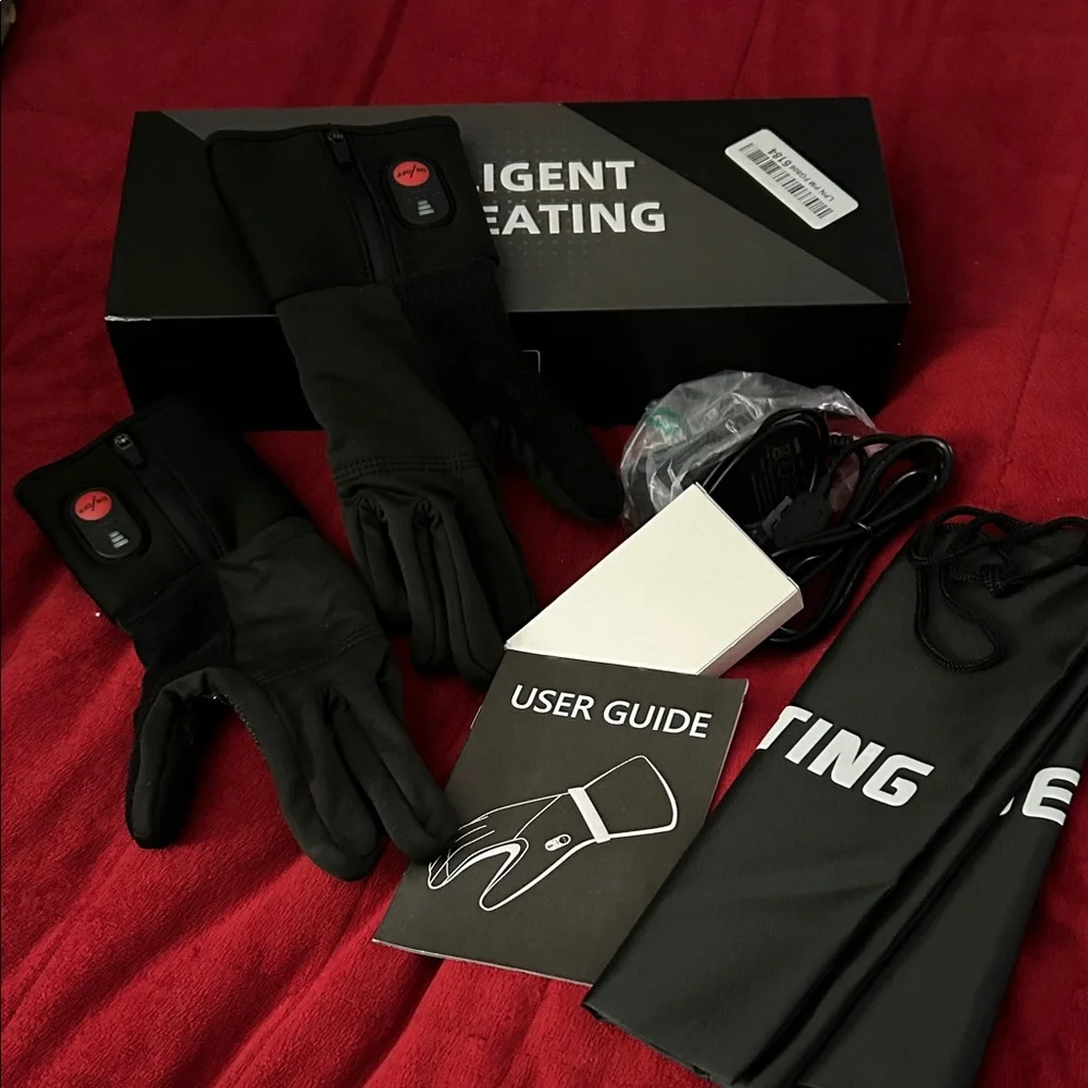 Black Intellegent Heating Gloves